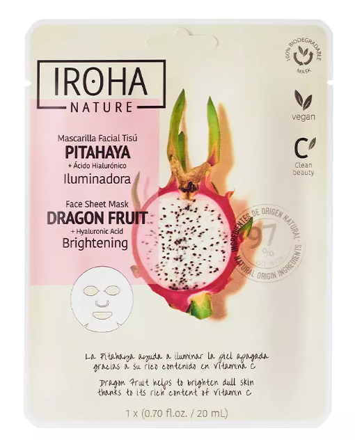 Iroha MASCHERA VISO in tessuto illuminante con pitahaya